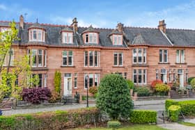 The front of the townhouse on Kingsborough Gardens in Glasgow's West End. 