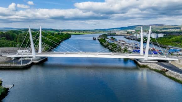 The Renfrew Bridge one day ahead of opening (Thursday, May 8)