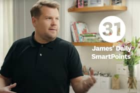 James Corden in a promotional video for WeightWatchers in 2021