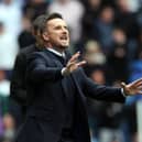 Rangers interim manager Barry Ferguson passes on instructions to his players