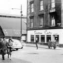 Station Cafe pictured on the corner of Dundas Street and Cathedral Street in 1963.