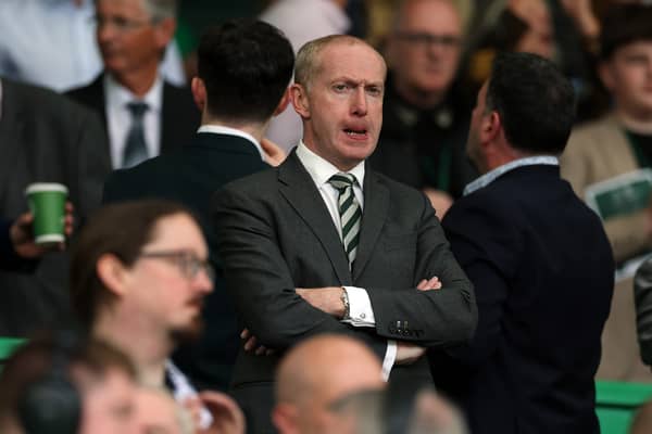Celtic CEO Michael Nicolson was the subject of a Celtic ultras banner criticism