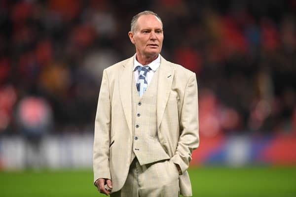 Paul Gascoigne looks on during a match