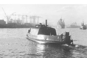 A passenger ferry on the Clyde in 1955