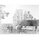 A group of MacDonald's Ramblers pose for a picture South West of Haggs Castle prior to its restoration.