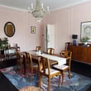 The dining room of the 1930s bungalow in Giffnock