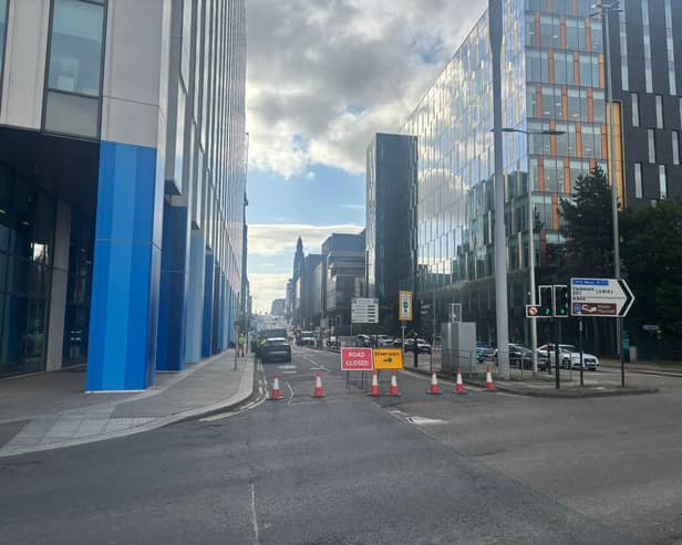 St Vincent Street is closed going eastbound
