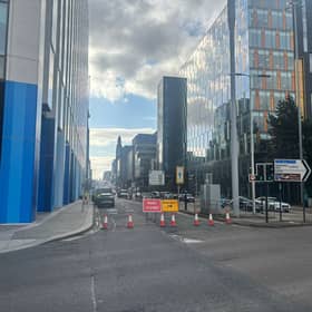 St Vincent Street is closed going eastbound