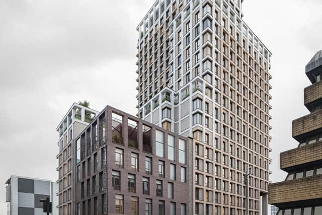 A view of the new £60m student accomodation development on the Broomielaw in Glasgow.