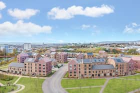A CGI image of the new homes set to be constructed in Sighthill.