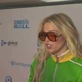 American singer-songwriter and actress Renee Rap was spotted wearing a Celtic tracksuit on the red carpet at Capital's Summertime Ball. 