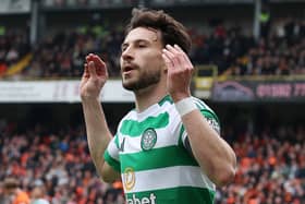 Celtic's Nicolas Kuhn has been linked with RB Leipzig, Newcastle United and Como in this transfer window (Pic: Getty)