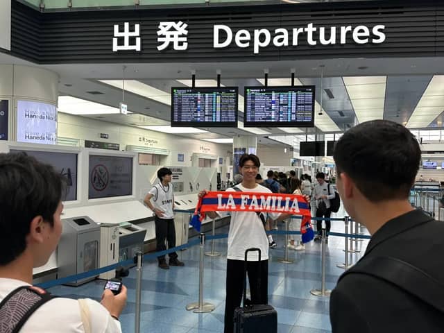 Celtic-bound centre-back Hayato Inamura spotted departing a Japanese airport 