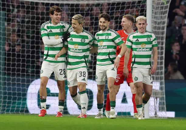 Celtic attacker Daizen Maeda has been linked with Premier League sides Tottenham Hotspur, West Ham and Brentford this transfer window (Pic: Getty)