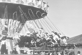 A funfair on the Green in 1955