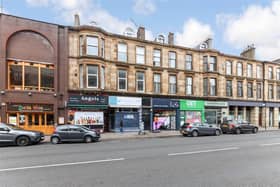 The front of the property on Byres Road in Glasgow's West End. 