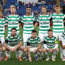 Celtic team line up during the Como Cup match against Ajax