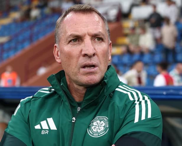 Celtic FC coach Brendan Rodgers looks on before the Como Cup match against Ajax