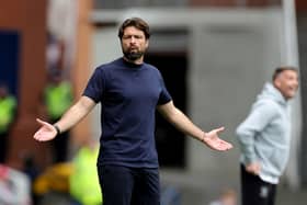 Rangers manager Russell Martin reacts to a refereeing decision against Middlesbrough