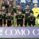 Celtic team line up during the Como Cup match against Al-Ahli 