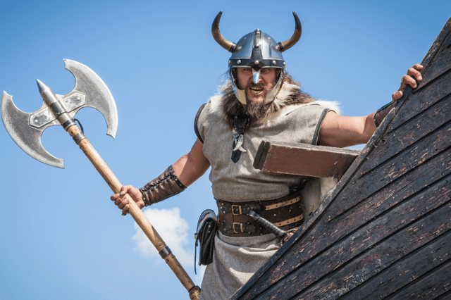 Think your family came over with the Normans? This fearsome Viking re-enactor is a reminder that many northern and Scottish surnames trace back to Norse invaders.