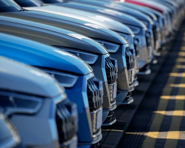 New and secondhand cars for sale on a dealership forecourt in Ellesmere Port in 2023 (Photo: Christopher Furlong/Getty Images)