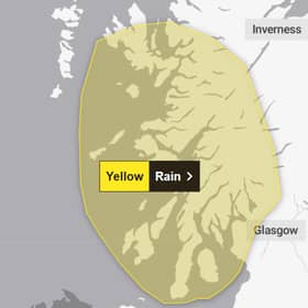 The west coast of Scotland looks set to be battered by persistent rain between Wednesday and Friday.