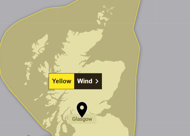 Storm Amy: Glasgow set to be battered by high winds and rain as yellow ...