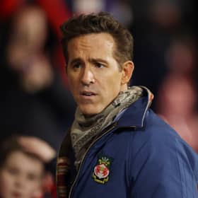 Ryan Reynolds looks on during a Wrexham match