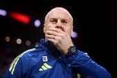 Sean Dyche reacts during a Nottingham Forest match