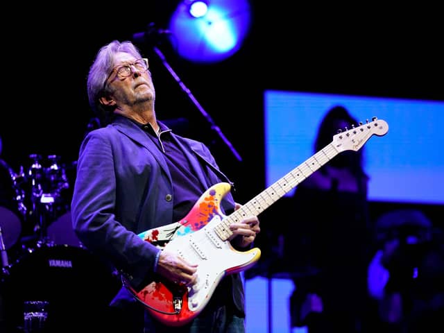 Rock legend Eric Clapton at the Royal Albert Hall