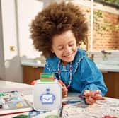 The screen-free gadget that quickly became a favourite with my two and four-year-old nephews.  Photo posed by model.