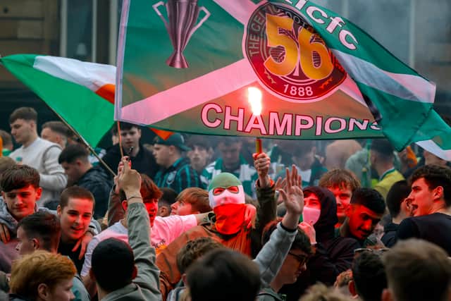 Glasgow city centre roads closed as Celtic fans celebrate league title ...