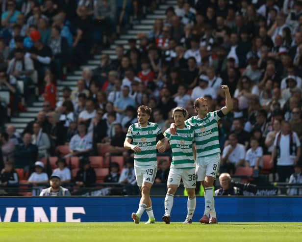 Celtic defeated Dunfermline to complete the domestic double.