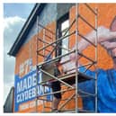 A giant homage to John McGinn, one of Scotland's best loved players, is currently being painted in his hometown of Clydebank.