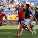 The striker is currently on international duty with Scotland.