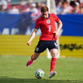 Elliot Anderson of England controls the ball during a international friendly match between England and New Zealand (Pic: Getty)