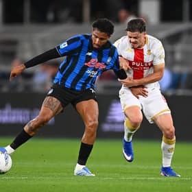 Ederson of Atalanta BC in action challenges for the ball with Vitinha of Genoa FC during the Serie A match (Pic: Getty)