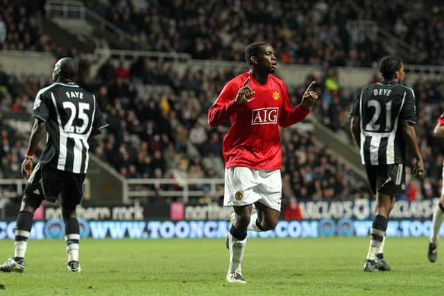 Saha scored 42 goals in 124 Manchester United appearances.