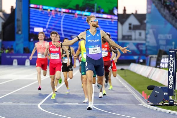 Josh Kerr won the men’s mile race at the Commonwealth Games (Martin Rickett/PA)