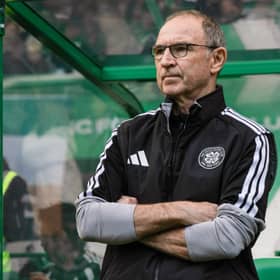 Celtic manager Martin O'Neill watches on during the defeat by Rangers.