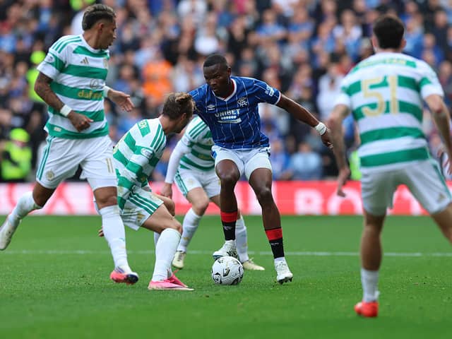 Olwethu Makhanya of Rangers is seen during the Rangers v Celtic - Premier Sports Cup match at Ibrox 