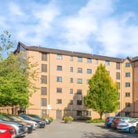 Glasgow two-bedroom flat with residents' parking on the market for £165,000 (aff)