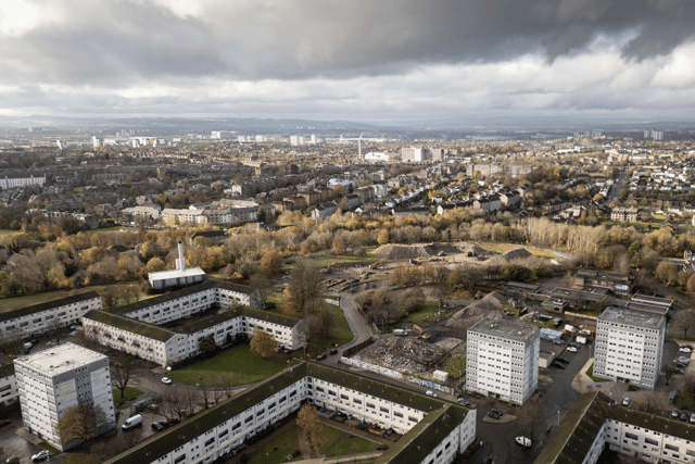 An artist impression of the £100m regeneration of Glasgow neighbourhood Wyndford.