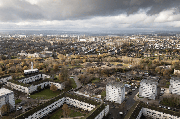 An artist impression of the £100m regeneration of Glasgow neighbourhood Wyndford. 