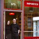 Rob and Anna outside Kramer's in Glasgow