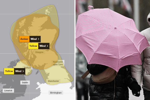 A Met Office weather warning for wind has been upgraded to amber as Glasgow prepares to be battered by Storm Boelo this weekend. 