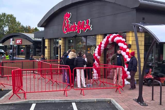 There were queues around lunchtime as fans of the fast food joint were eager to try it out