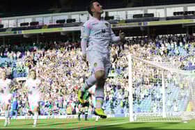 Ross McCormack celebrates with the Elland Road faithful after scoring what proved to be the winner.