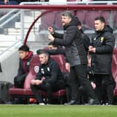 Stephen Robinson surveys Saturday's 1-1 draw at Hearts (Pic by Ian McFadyen)